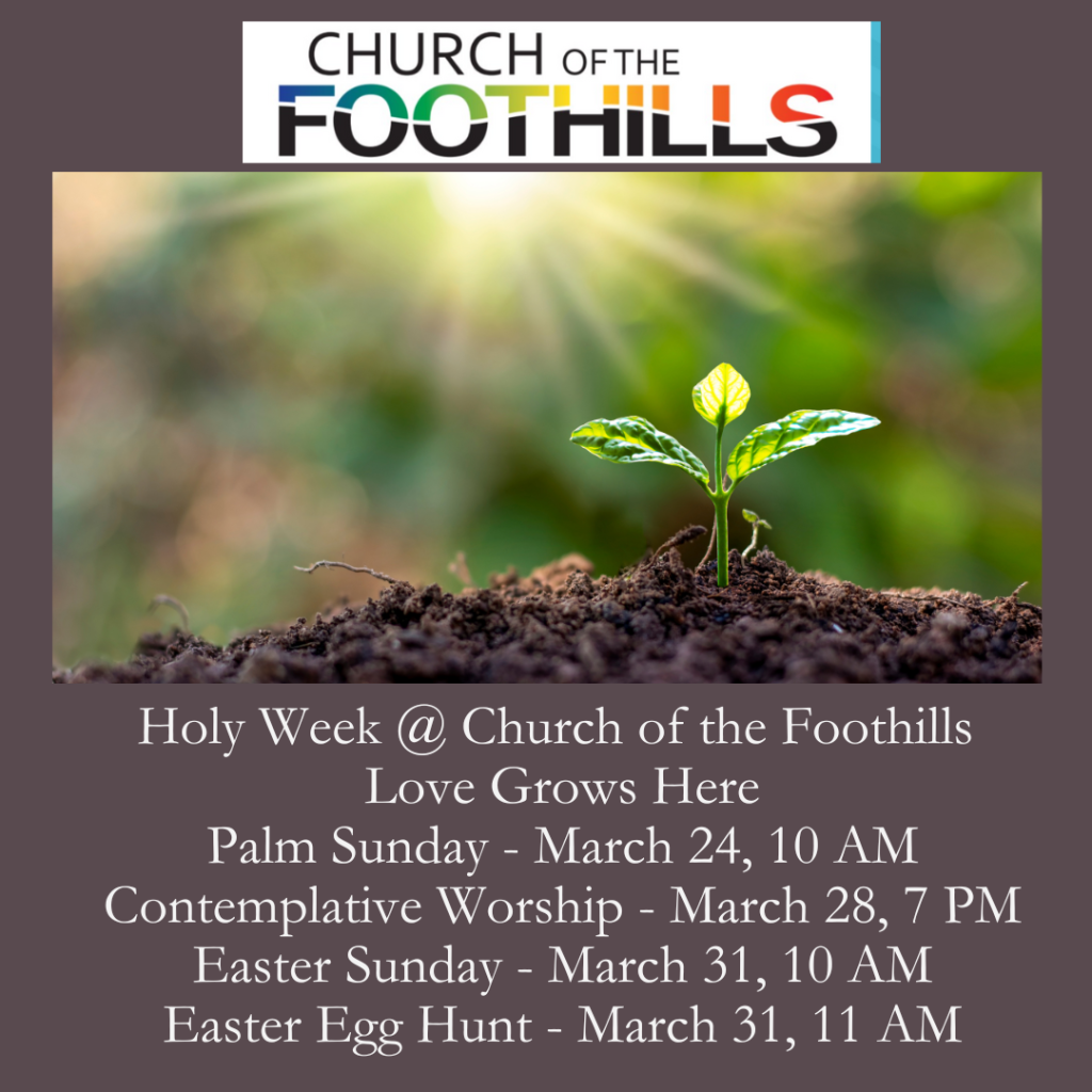 Holy Week Schedule