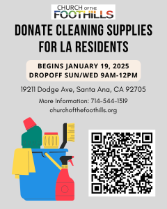 An emergency appeal for cleaning supplies to support LA residents displaced by the wildfire