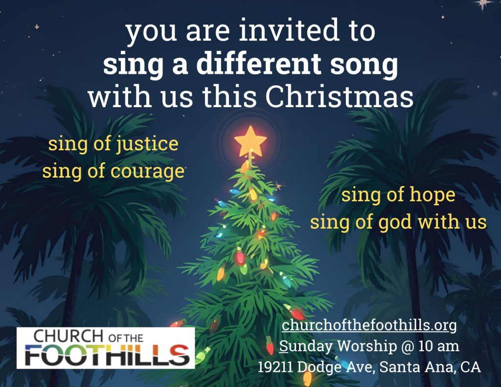 Sing a Different Song, Christmas tree amidst palm trees